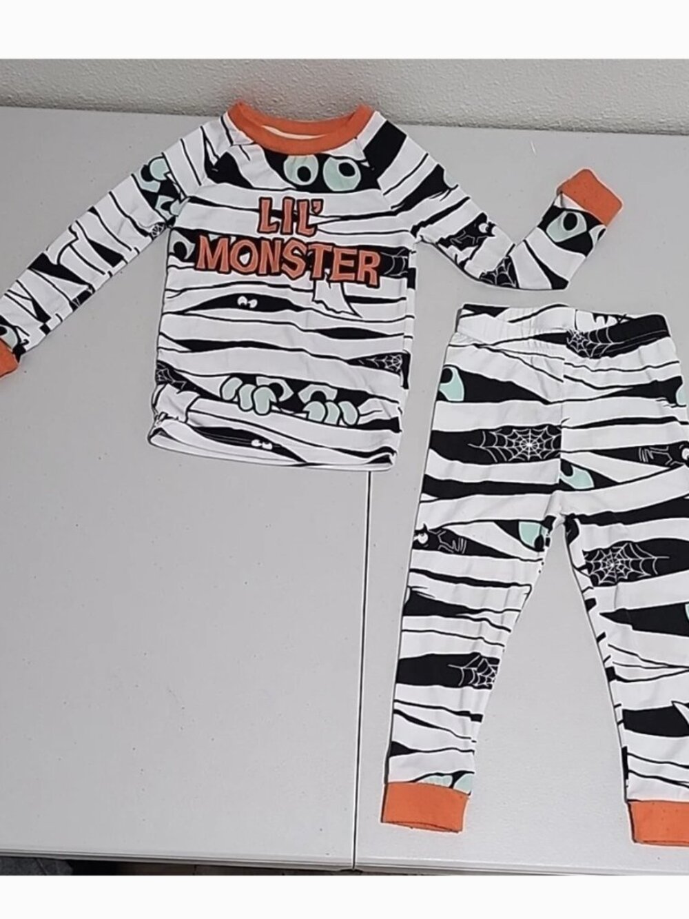 🎃Lil Monster Kids Pajamas - Black and Orange